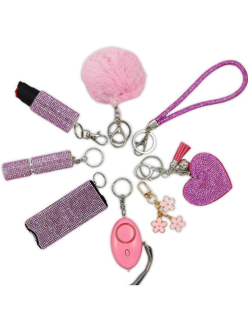 Chic Women's Keychain Gift Set with Wrist Strap & Heart Charm - Perfect for